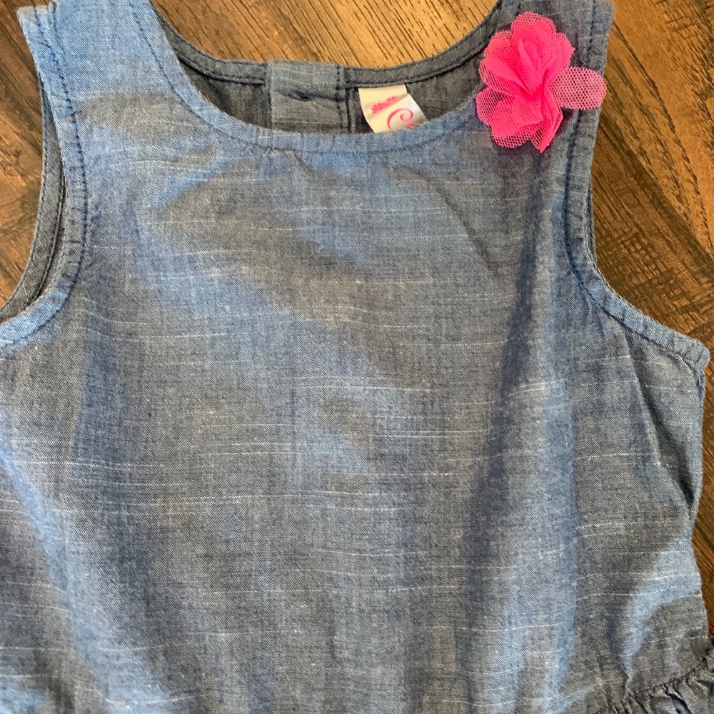Summer Denim Colored Ruffled Dress - Picture 3 of 6
